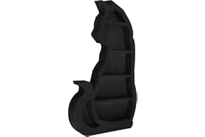 VANZACK Wooden Cat Shape Wall Shelf for Crystal Display Decorative Wall-Mounted Storage Rack for Ornaments