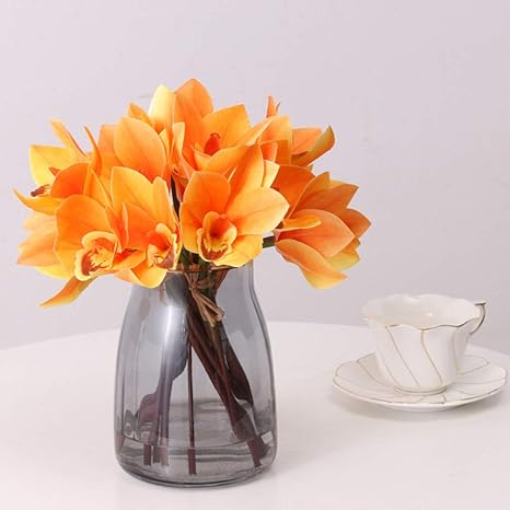 Amazon Tinksky バレンタインデー 造花 花束 ラン 蘭 おしゃれ 枯れない花 フラワー バースデー 部屋の飾り 雰囲気を一変 インテリア造花 結婚記念日 誕生日 プレゼント 花瓶なし 造花 オンライン通販