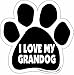 Car Magnet-Paw-I love my Grandog- 5.5