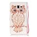 G530 Case, Galaxy Grand Prime Case, Firefish Kickstand Card Slots Cash Holder Dual Layer Cover with Wrist Strap for Samsung Galaxy Grand Prime G530 G530H G5308-Owl