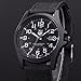 Creazy Outdoor Mens Date Stainless Steel Military Sports Analog Quartz Army Wrist Watch (Black)