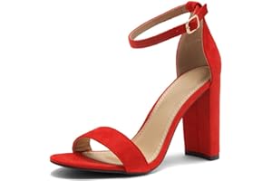 Herstyle Womens Rosemmina Chunky Block Heels Open Toe Ankle Strap High Heel Dress Pump Wedding Sandals