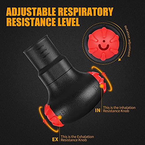 Breathing Lung Exercise Device Trainer for COPD Asthma Athletes Running Deep Inspiratory
