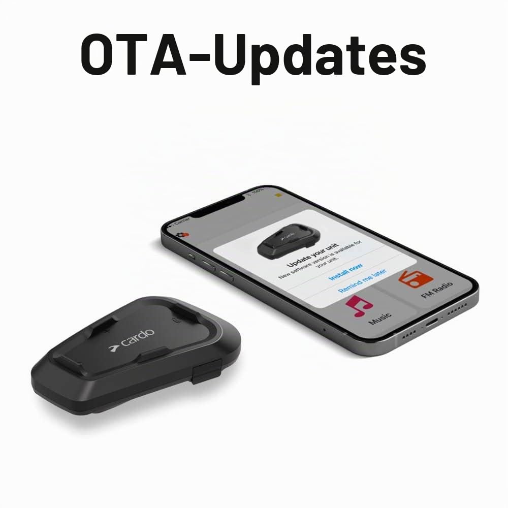 Cardo Motorrad-Gegensprechanlagen-Kit Bluetooth Spirit Duo Schwarz Zweierpackung 4