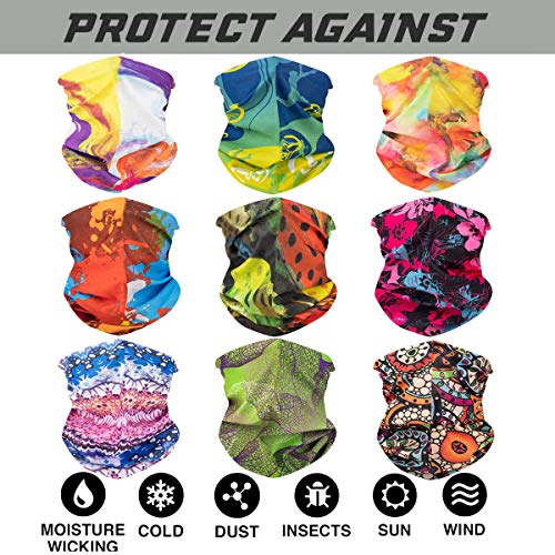 Toes Home Outdoor Magic Headbands Bandana Scarf Neck Gaiter Hairwraps Face Mask UV Resistence Seamless Headwear 9PCS