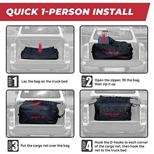 Whistler Truck Cargo Bag with Net 100 Waterproof 51" x 40" x 22" (26