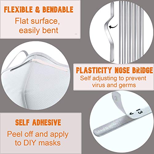 Nose Bridge for Mask, 100 Aluminum Strip Nose Bridge Wire with 32 Yard