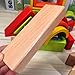 Agirlgle Large Wood Building Blocks Set for Toddlers Kids 32 Pcs Construction Building Toys Set Preschool Learning Educational Toys - Rainbow Stacker Wooden Blocks for Boys & Girls