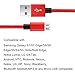 Micro USB Cable, Anlyso 2Pack 6 FT High Speed Nylon Braided USB A to Micro B Android Charger Cable Cord for Samsung Galaxy S7 Edge/S6/S4,Note 5/4,HTC,LG,Tablet (Red and Black Gray)