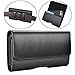 Motorola Moto Z Play DROID Case, Gcepls Leather Pouch Holster Belt Clip & Loops Case for Moto Z Force DROID Edition, Moto Z2 Force, Moto Z2 Play, Z Play - Black