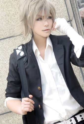 COSPLAZA Cosplay Wigs Short Silver Gray Halloween Party Full Hair Russia Synthetic Wig