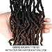 FASHION IDOL Nu Faux Locs Crochet Hair 18 Inch Nu Soft Locs Ombre Crochet Hair 6 Bundles Natural Wavy Crochet Dreadlocks Extensions for Black Women LIGHT AUBURN OMBRE (TT1B/30)