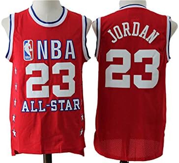Mens Michael Jordan NO.23 Chicago Bulls All Star Basketball Jersey Red M
