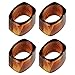 interDesign Tor Trois Napkin Ring, Brown, Set of 4