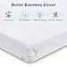 LANGRIA 2-Inch Gel-Infused Memory Foam Mattress Topper CertiPUR-US Certified Gel Memory Foam, Removable Zipper, Hypoallergenic Bamboo Cover (Queen)