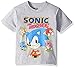 SEGA boys Sonic the Hedgehog Short Sleeve Tshirt T Shirt, Heather Grey, 7 US