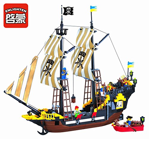 Enlighten Pirate Ship Boat Adventure Building Block 590pcs - without Toy Packing Box