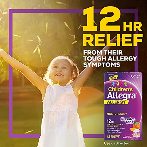 Allegra Children's 12HR Orange Cream Tablets, 12 Count, NonDrowsy
