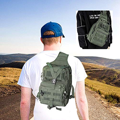 Hopopower Tactical Sling Bag Pack Small Military Rover Crossbody