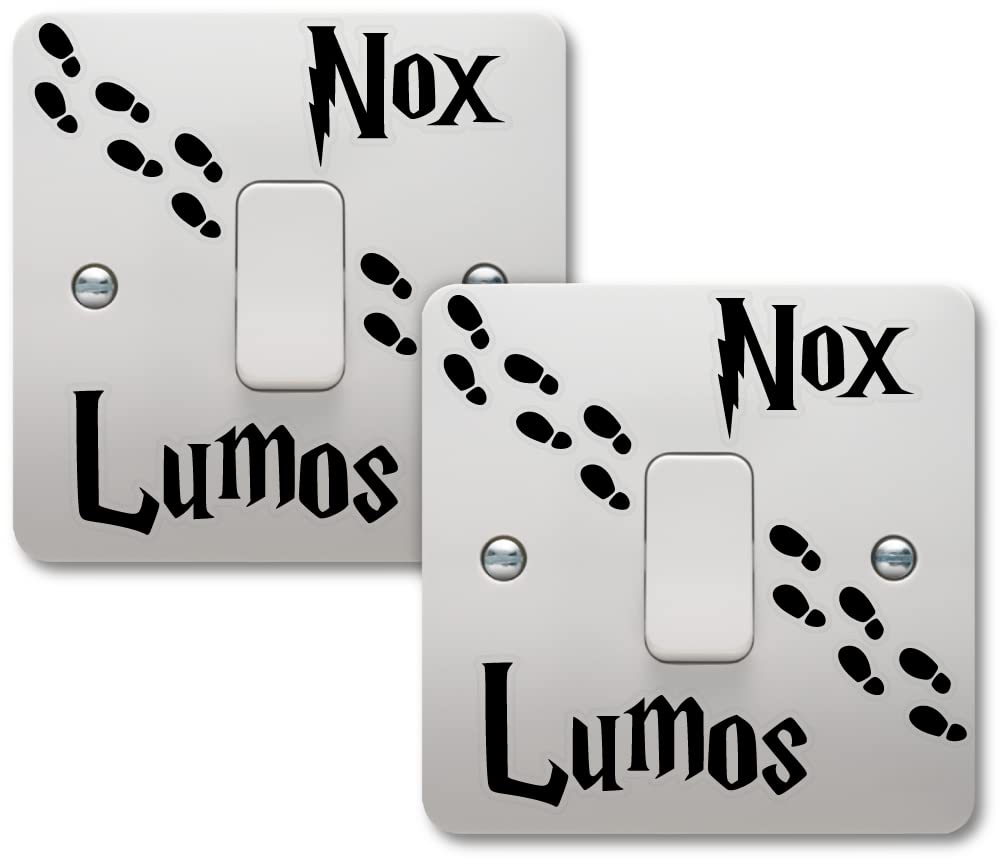 Epic Modz Lumos Nox Light Switch Vinyl Sticker Set Child Room Lightswitch Wall Art Gift Decal [2 Pack]