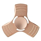 LAISOR Hand Tri-Spinner High Speed Spinner Fidget metal Toy for ADHD, EDC ,Anxiety, Hands Killing Time (B-Gold)