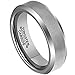 Tungsten Ring Mens Wedding Band 4mm/6mm/8mm Black/Rose Gold Plated Matte Finish Brushed Polish/Beveled/Edge Comfort Fit