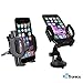 (KuTronics) 2X1 Universal Car Mount & GPS Mount, Secure Phone/GPS to Windshield or Air Vent, Padded, Adjustable Grips, Fits iPhone 6s Plus 6s 5s 5c Samsung Galaxy S7 Edge S6 S5 Note 5 4
