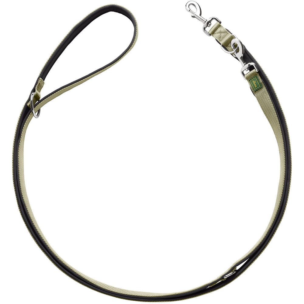 HUNTER Neoprene Nylon Training Lead Rope, 15 x 200 cm, Small, Black/Olive Green
