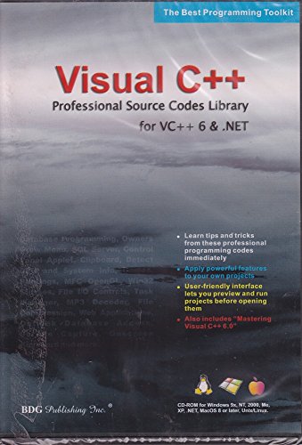 Price tracking for: BDG PUBLISHING Visual C++ Source Code for Visual C ...