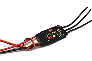 HAVCYBIN BLHeli RC Brushless ESC 12A 20A 30A 40A 50A 60A 80A with UBEC Motor Electric Speed Controller for Quadcopter Aircraft Model Fixed Wing Multi-axis DIY FPV RC Drone (20A)