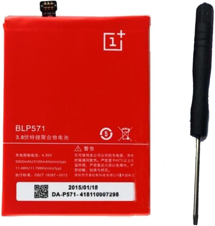 Centerpower New Replacement Battery 3.8V 3100mAh Suitable for ONEPLUS ONE 1+ A0001,One Oneplus, replaces BLP571 Oneplus- Free Opening Tools Included