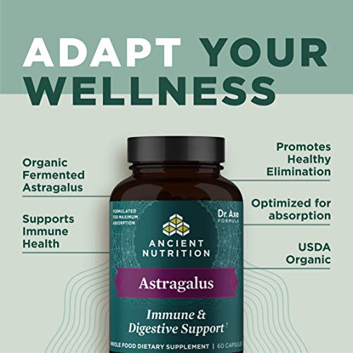 Ancient Nutrition Probiotics and Astragalus Supplement Capsules, Provides Occasional Diarrhea