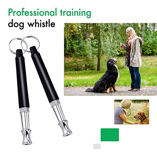 nicekrud Dog Whistle, Professional Dog Training Whistle to Stop Barking, Adjustable Pitch Ultrasonic Pet Whistle Training Tool Silent Bark Control for Dogs