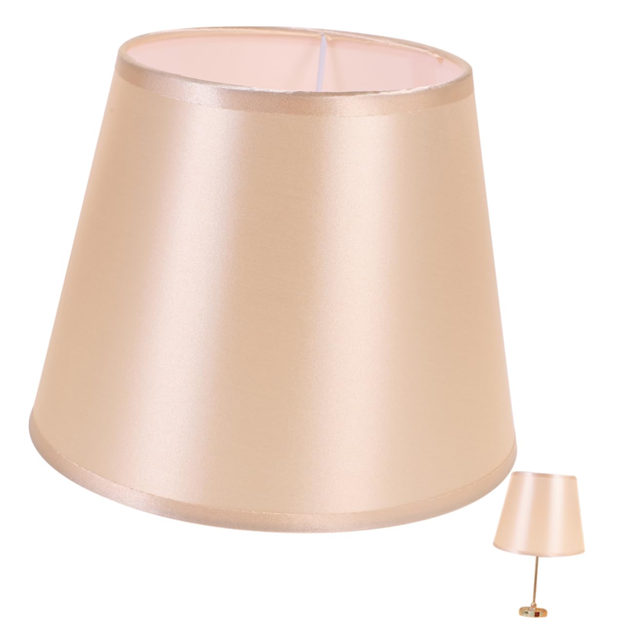 CAXUSD Fabric Lampshade Small Lamp Shades for Table Lamps Floor Lamp Shade Vintage Hanging Candelabra Floor Light Shade Household Lampshade E27 Golden