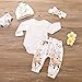 SWNONE Little Sister Newborn Outfit Bodysuit Tops Floral Pants Bowknot Headband Hat Outfits Set (White, 0-6 m)