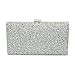 Silver Clutch Evening Bag, Fit & Wit Giltter Beaded Flap Clutch Evening Handbag Purse