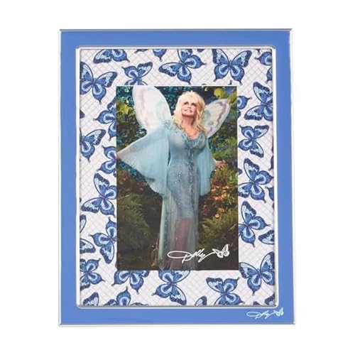 Dolly Parton 6.81x8.81x0.47 Inch Blue Butterfly Enamel Photo Frame, Displays on…