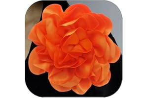 ZZ ZINFANDEL 19mm Extra Large Flower Brooches Lapel Pins Dainty Satin Fabric Brooches Big Camellia Flower Brooch Pin for Women Wedding Part Dance Clothes Accessories Jewelry