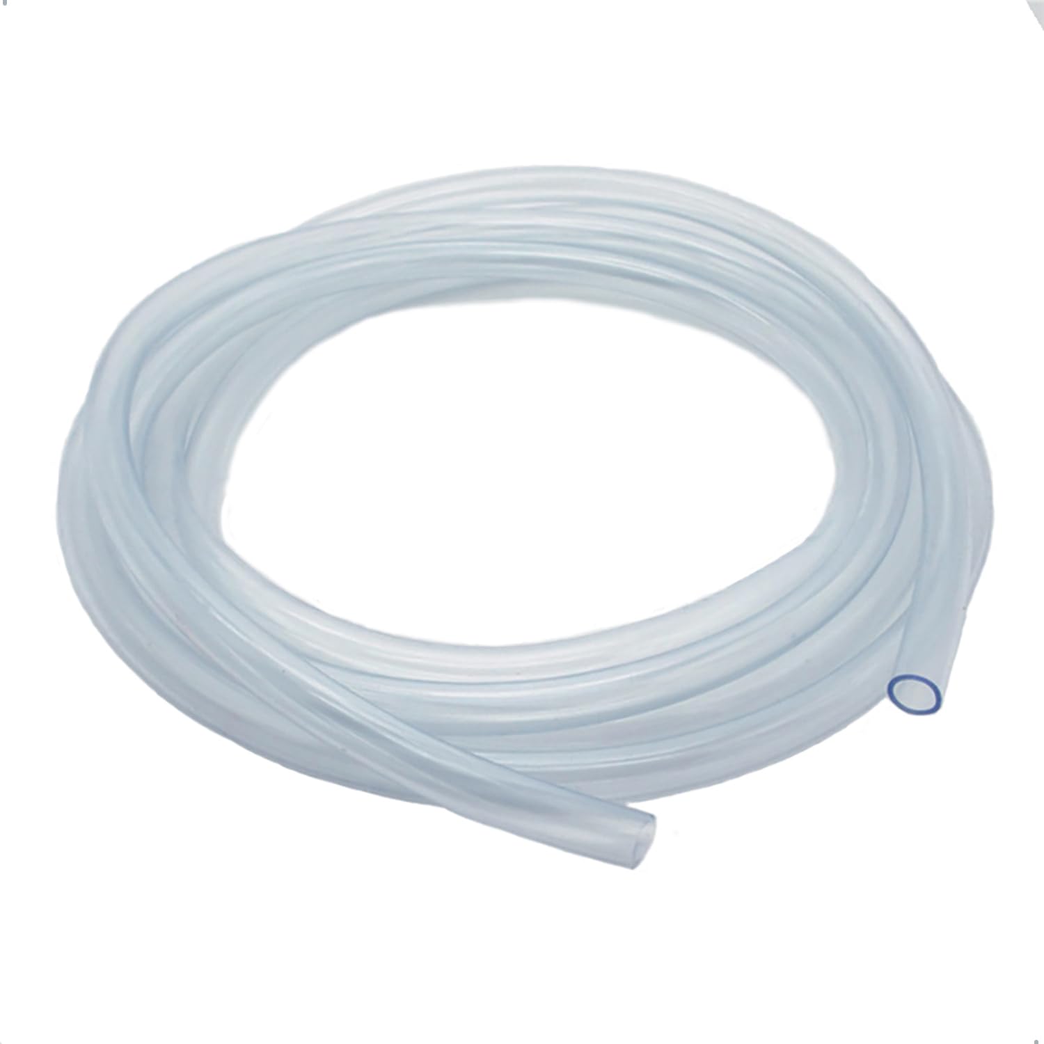 Fuel lines, 1 piece fuel hose, inner diameter x outer diameter 6 mm x 9 mm (2 metres), PVC hose, petrol hose, oil hose, diesel hose, water hose, blue transparent