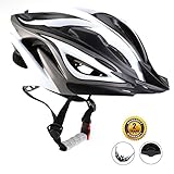 EASECAMP Adjustable Lightweight Bike Helmet for Adult Men and Women with Detachable Liner (Black)