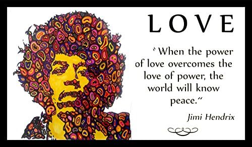 18"x24" Poster Printed on Quality Canvas.Love.Jimmy Hendrix