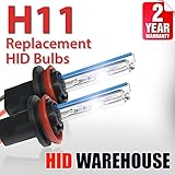 HID-Warehouse AC HID Xenon Replacement Bulbs - H11 8000K - Medium Blue (1 Pair) - 2 Year Warranty
