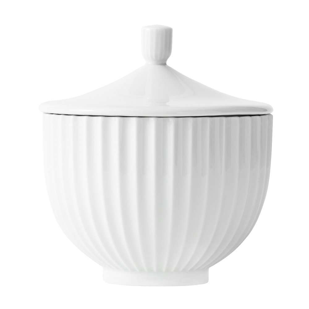 Lyngby Porcelæn Bonbonniere Diameter 14 cm Lyngby Decoration Versatile, White