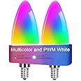 DOGAIN LED Candelabra Bulbs E12 Base, Color Changing and Dimmable Smart Light Bulb, Compatible with Alexa Google Home, Tunable White Chandelier Light Bulbs 320 lm 35w Equivalent, 2 Pack