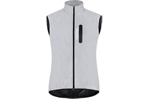 WOSAWE Men Reflective Jacket Night Glowing Bomber Jacket MTB Cycling Windbreaker Travel Sport Coat