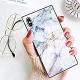 BestCasee Marble Square Case for iPhone Xs Max, Retro Classic Stylish Soft TPU and Hard PC Shockproof Cover Case for iPhone Xs Max 6.5 Inch(2018)
