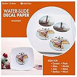 [20 Sheets] DIY Inkjet Water Slide Decal Transfer Paper Sheets Transparent Clear for Inkjet Printer by ASLINY