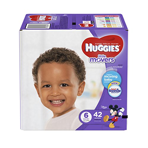 HUGGIES LITTLE MOVERS Diapers, Size 6 (35+ lb.), 42 Ct. (Packaging May