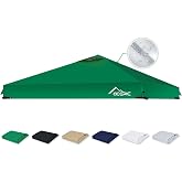 ACEPIC Upgraded 10x10 Canopy Replacement Top with Air Vent(Green, Top Only) | Fits 10x10 Straight Leg Canopy with Adjustable Buckle, Waterproof UV Protection for Outdoor Events, (NO Included Frame)