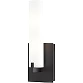 GEORGE KOVACS P5040-66A Kovacs Wall Sconce, 2-Light, 120 Total Watts, 13.25-in H x 4.75-in W, Coal Black